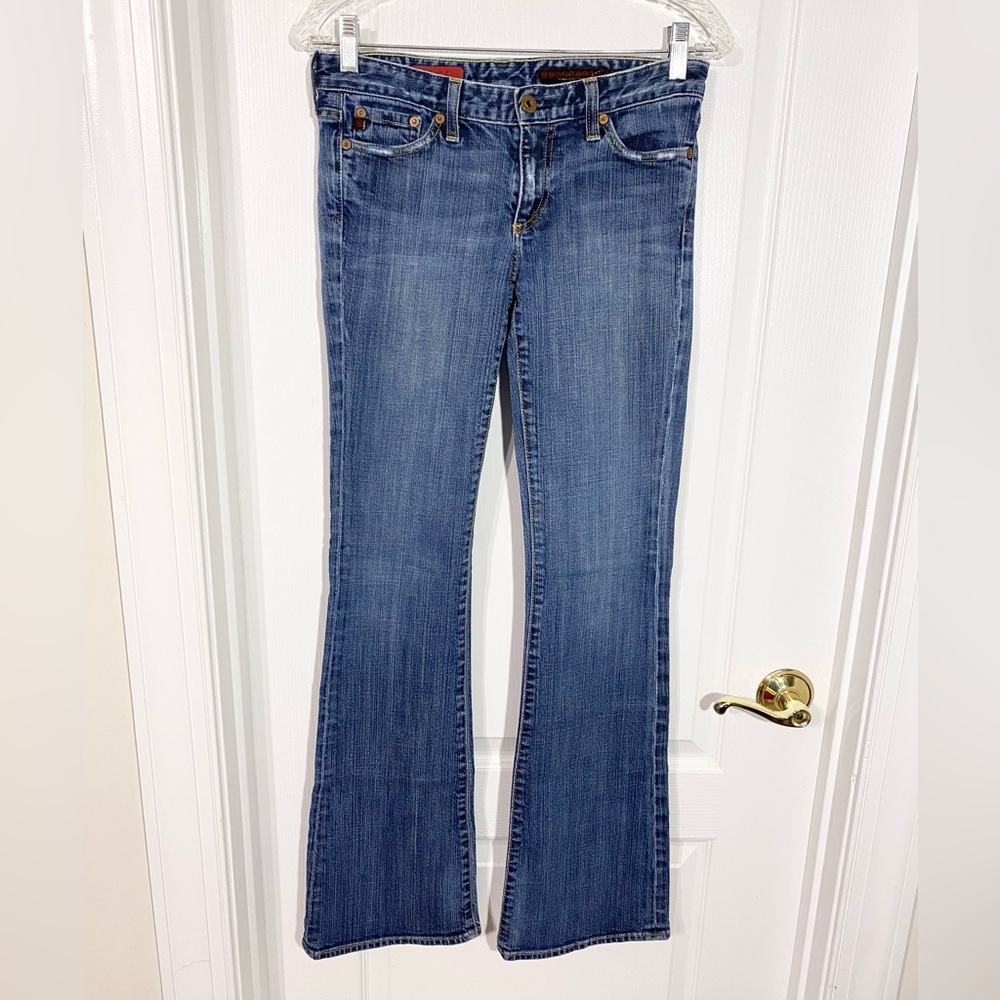 Y2K AG USA Made The Club Low Waist Flare Leg Jeans Size 27 Adriano Goldschmied